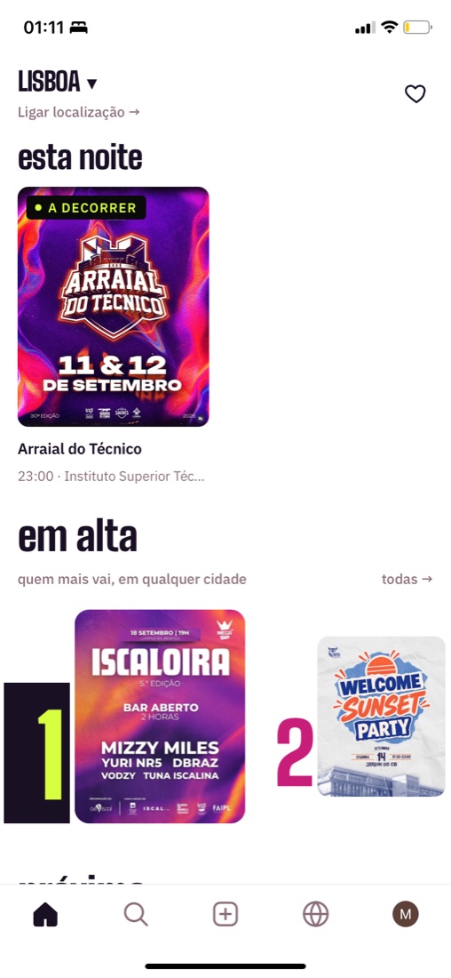 As noites de hoje na NOITE